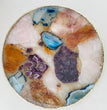 Large Multicolored 12" Diameter Agate Platter/Tray/Personalised Momentos/Sign Boards