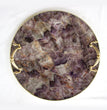 Amethyst Agate Serving Tray With Brass Handles | Circular