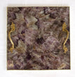 Amethyst Agate Serving Tray With Brass Handles | Square