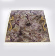 Amethyst Agate Serving Tray With Brass Handles | Square