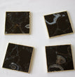 Black Agate - Set of 4 Large Square Coasters | Personalised Momentos