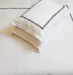 Willow Leaves - Pure Linen Embroidered Edge Duvet Cover Sets
